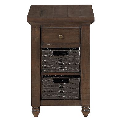 Steve Silver Co. Storage Nightstand with Drawer & Baskets