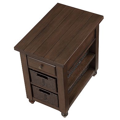 Steve Silver Co. Storage Nightstand with Drawer & Baskets