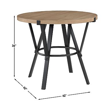 Steve Silver Co. Round Counter Table with Metal Base