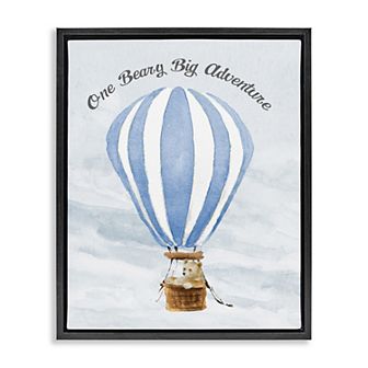 Stupell Home Decor Beary Big Adventure Balloon Framed Floating Canvas