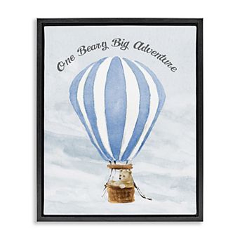Stupell Home Decor Beary Big Adventure Balloon Framed Floating Canvas