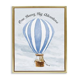 Stupell Home Decor Beary Big Adventure Balloon Framed Floating Canvas