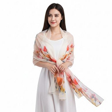 Women's Mellow World Floral Chiffon Wrap Scarf