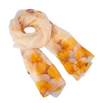 Mellow World Watercolor Floral Patterned Wrap Scarf