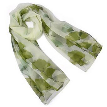 Mellow World Watercolor Floral Patterned Wrap Scarf