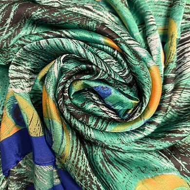 Women's Mellow World Peacock Feather Pattern Wrap Scarf