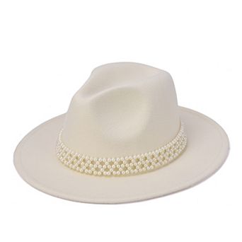 Women's Mellow World Wide Brim Hat With Pearl Band