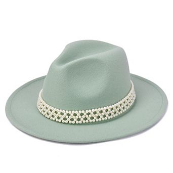 Women's Mellow World Wide Brim Hat With Pearl Band