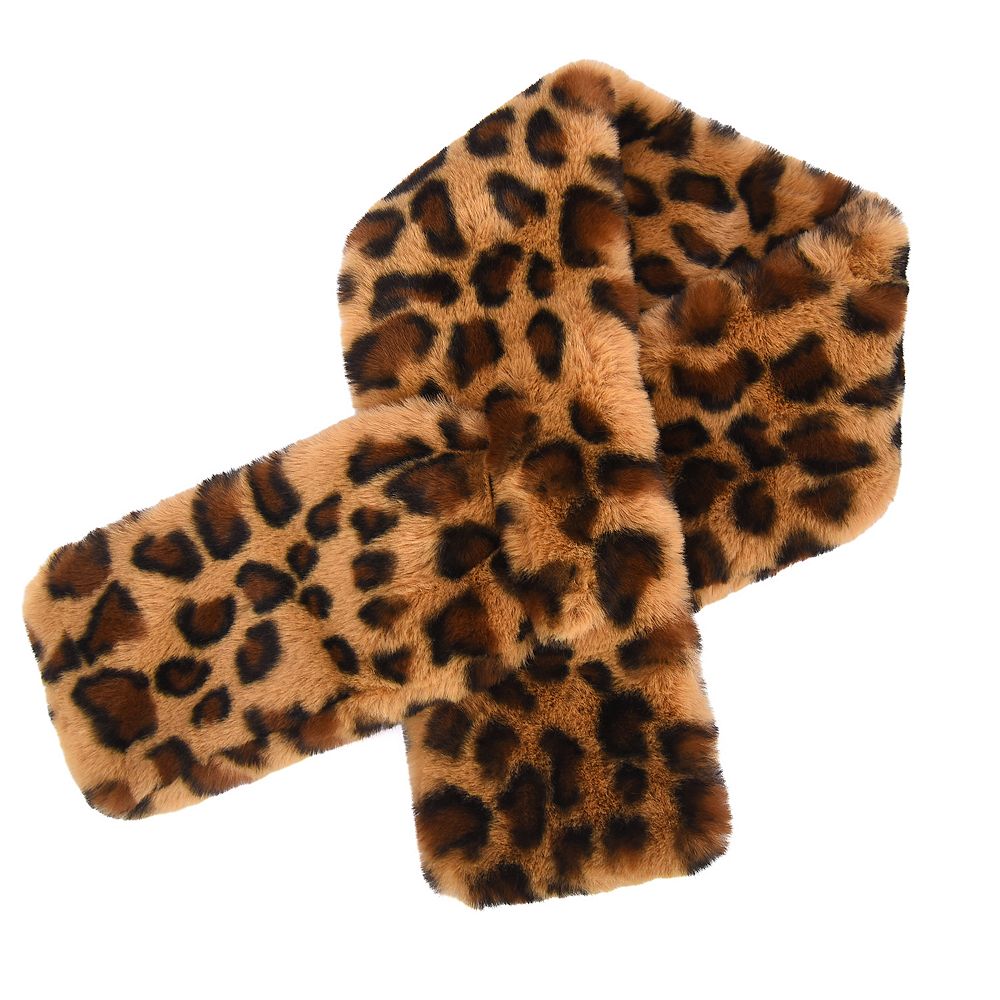 小物 Rhodolirion Eco Fur Hoody Scarf Leopard Rhodolirion Eco Fur Hoody Scarf Leopard Rhodolirion Faux Fur Hoody