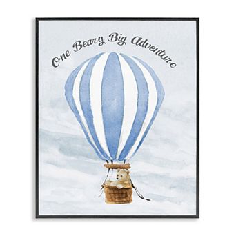 Stupell Home Decor Beary Big Adventure Balloon Framed Giclee