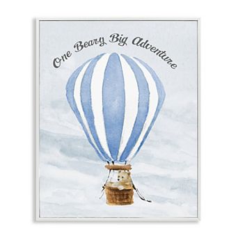 Stupell Home Decor Beary Big Adventure Balloon Framed Giclee