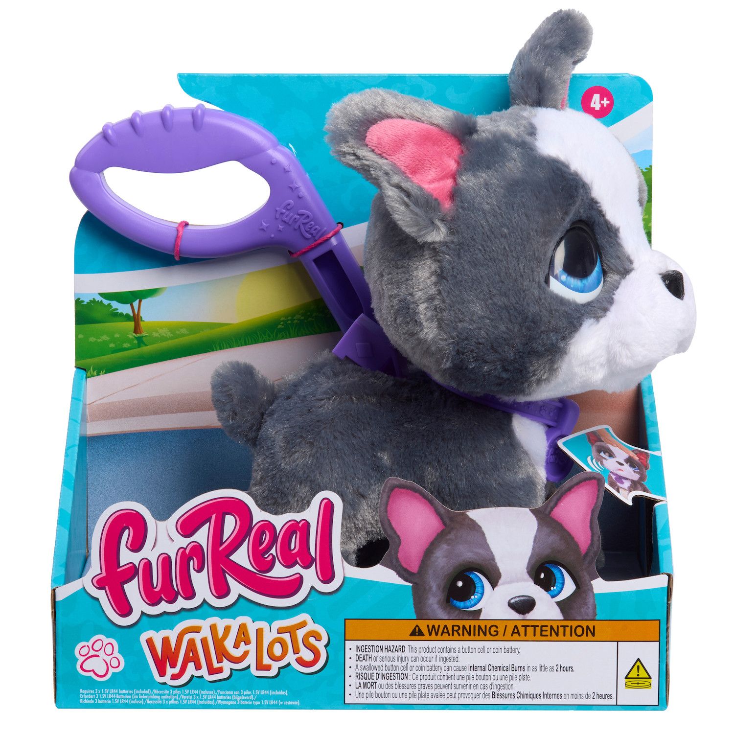 Детская мягкая игрушка Just Play furReal Walk-A-Lots Interactive French Bulldog Plush Toy — фото 1