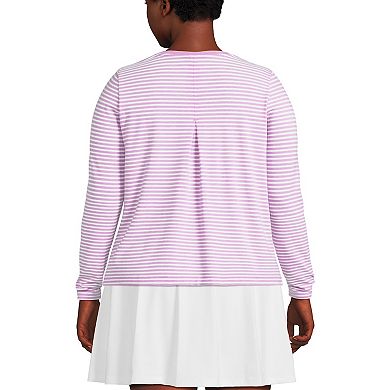 Plus Size Lands' End Power Performance Long Sleeve Scoopneck T-Shirt