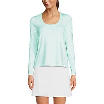 Women's Lands' End Power Performance Long Sleeve Scoopneck T-Shirt
