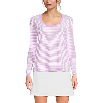 Women's Lands' End Power Performance Long Sleeve Scoopneck T-Shirt