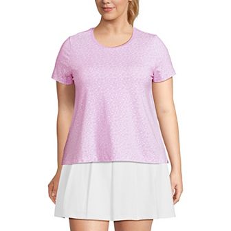 Plus Size Lands' End Power Performance Short Sleeve Crewneck T-Shirt