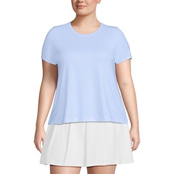 Plus Size Lands' End Power Performance Short Sleeve Crewneck T-Shirt
