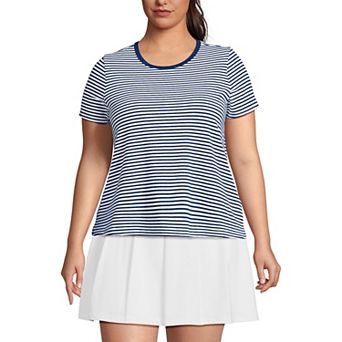 Plus Size Lands' End Power Performance Short Sleeve Crewneck T-Shirt