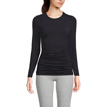 Women's Lands' End Power Performance Long Sleeve Fitted T-Shirt