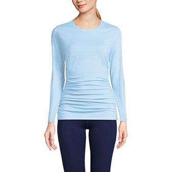 Women's Lands' End Power Performance Long Sleeve Fitted T-Shirt