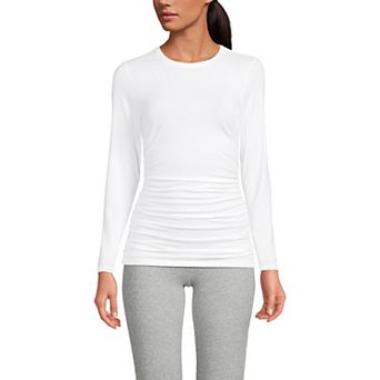 Women's Lands' End Power Performance Long Sleeve Fitted T-Shirt