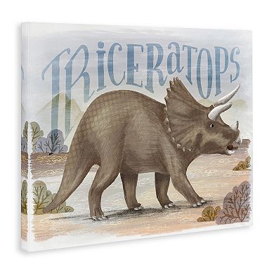 Stupell Home Decor Triceratops in Nature Canvas