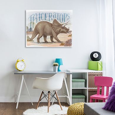 Stupell Home Decor Triceratops in Nature Canvas