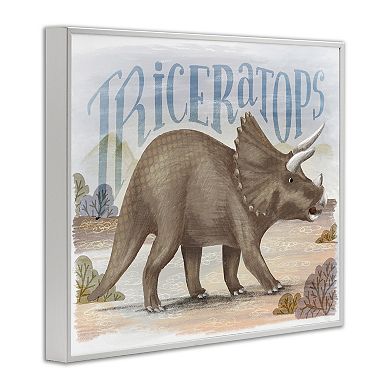 Stupell Home Decor Triceratops in Nature Framed Giclee
