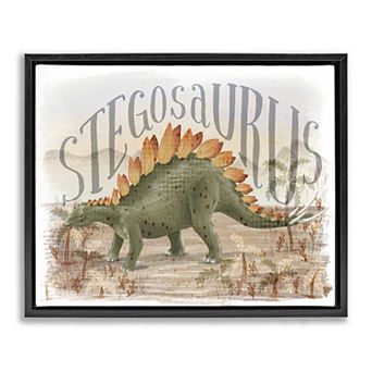 Stupell Home Decor Stegosaurus In Nature Framed Floating Canvas