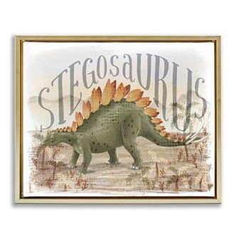 Stupell Home Decor Stegosaurus In Nature Framed Floating Canvas