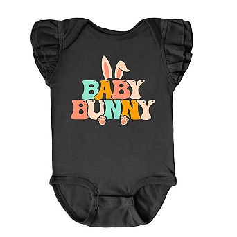 Baby Bunny Ears Baby Flutter Sleeve Bodysuit