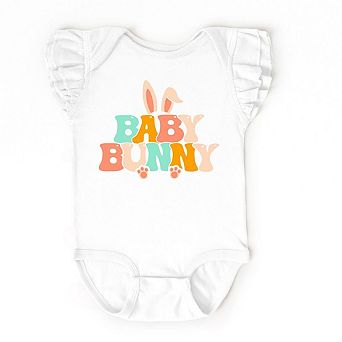 Baby Bunny Ears Baby Flutter Sleeve Bodysuit