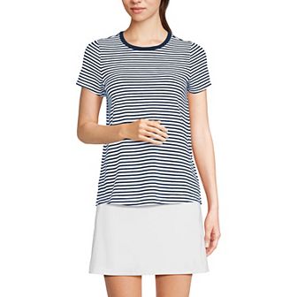 Women's Lands' End Tall Power Performance Short Sleeve Crewneck T-Shirt