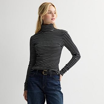 Women's Sonoma Goods For Life® Ribbed Turtleneck Top