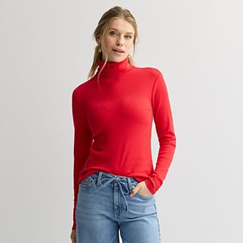 Women's Sonoma Goods For Life® Ribbed Turtleneck Top