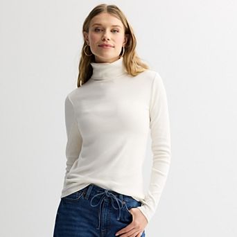 Women's Sonoma Goods For Life® Ribbed Turtleneck Top