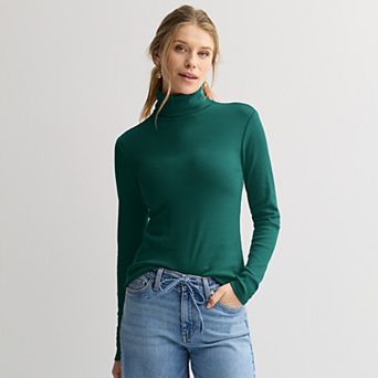 Women's Sonoma Goods For Life® Ribbed Turtleneck Top