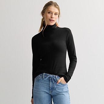 Women's Sonoma Goods For Life® Ribbed Turtleneck Top