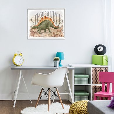 Stupell Home Decor Stegosaurus In Nature Framed Giclee
