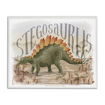 Stupell Home Decor Stegosaurus In Nature Framed Giclee