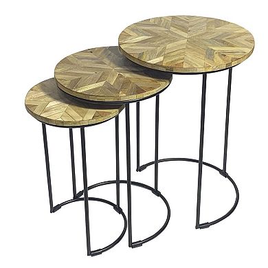 Carolina Living 3-pc. Mackintosh Round Nesting Tables Set