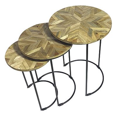 Carolina Living 3-pc. Mackintosh Round Nesting Tables Set