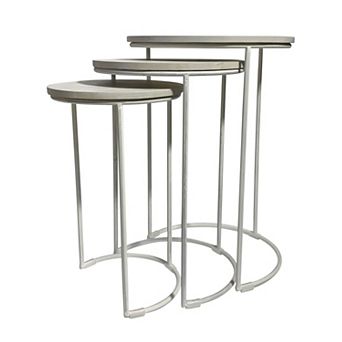 Carolina Living 3 pc Mackintosh Round Nesting Tables Set