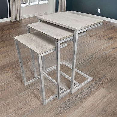 Carolina Living Addison 3-Piece Modern Nesting Accent Tables Set