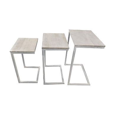 Carolina Living Addison 3-Piece Modern Nesting Accent Tables Set