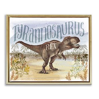 Stupell Home Decor T-Rex in Nature Framed Floating Canvas