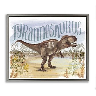 Stupell Home Decor T-Rex in Nature Framed Floating Canvas