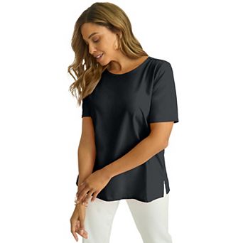 Jessica London Women's Plus Size Uptown Refined Tee