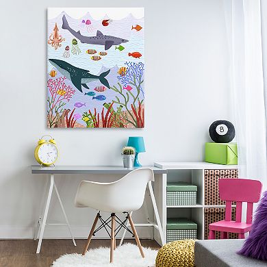Stupell Home Decor Underwater Sea Animals Canvas
