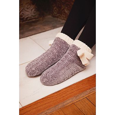 Women's Cozy Ballerina Plush Lined Slipper Sock Shorties